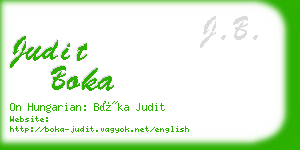 judit boka business card